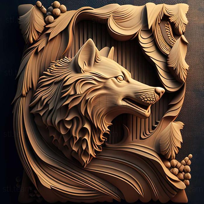 3D model wolf (STL)
